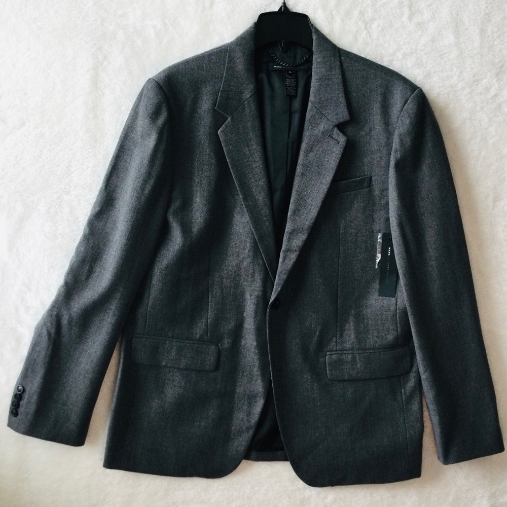 Marc Jacobs Men's Blazer Size XL Shadow Grey Melange